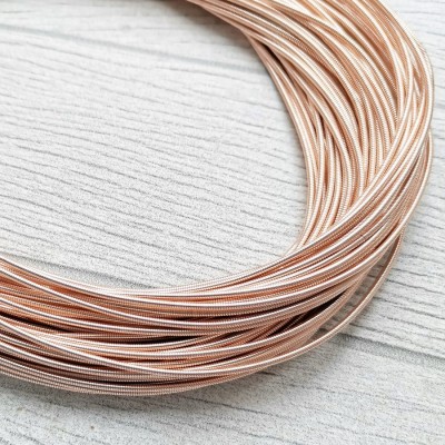 Канитель жесткая, 1.25 мм, Rose Gold