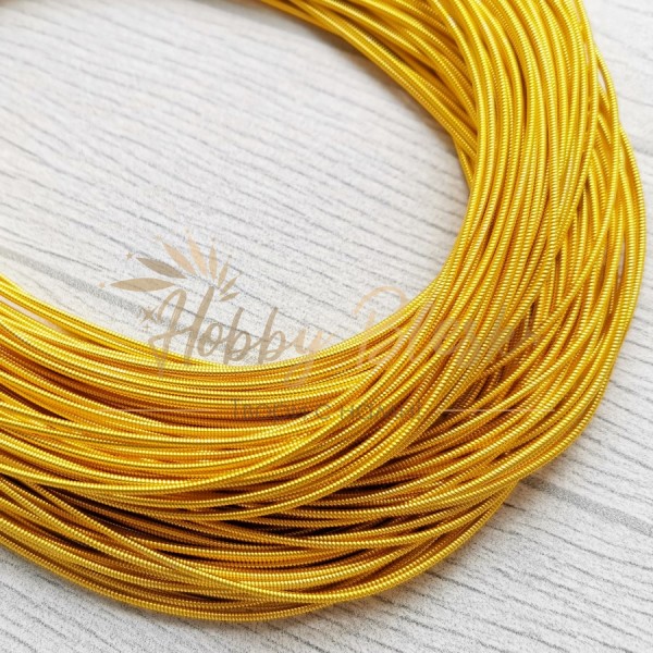 Канитель жесткая, 1 мм, Dark Gold