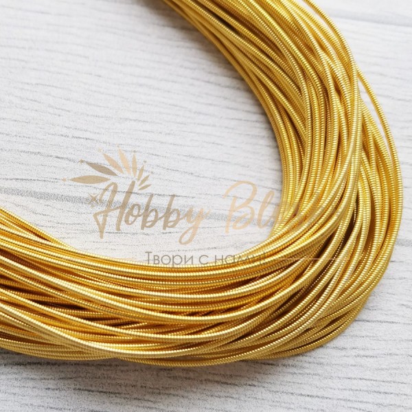 Канитель жесткая, 1.25 мм, Gold