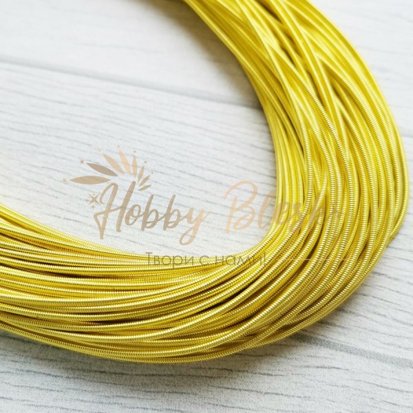Канитель жесткая, 1.25 мм, Gold Lemon